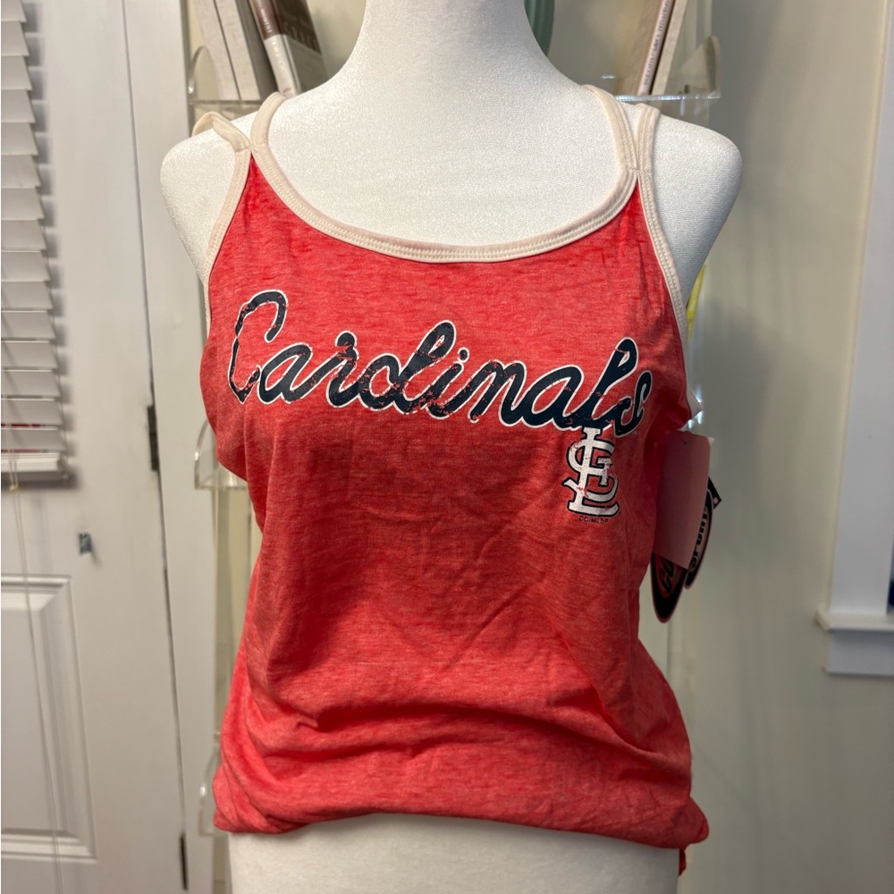 Saint Louis Cardinals MLB Ladies Women's Shirt Tank Top Shorts SET Sz Medium New - Picture 2 of 8